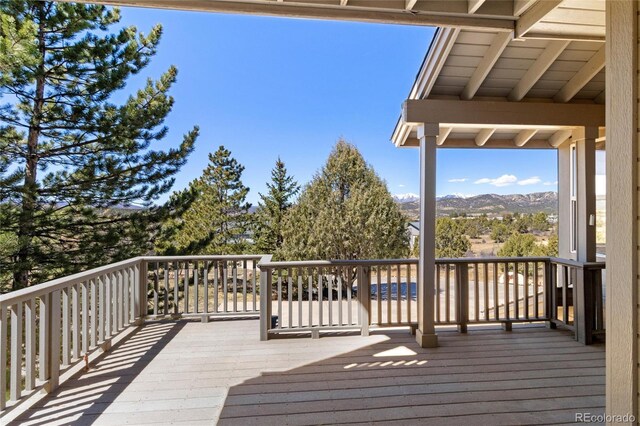 249 Valle Escondido Dr, Durango, CO 81303 - deck featuring a mountain view