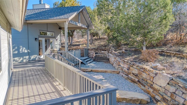 249 Valle Escondido Dr, Durango, CO 81303 - view of wooden terrace