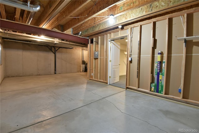 view of basement