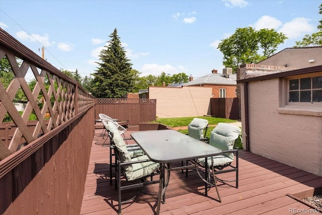 3739 W 46th Ave, Denver, CO 80211 - wooden deck featuring outdoor dining area