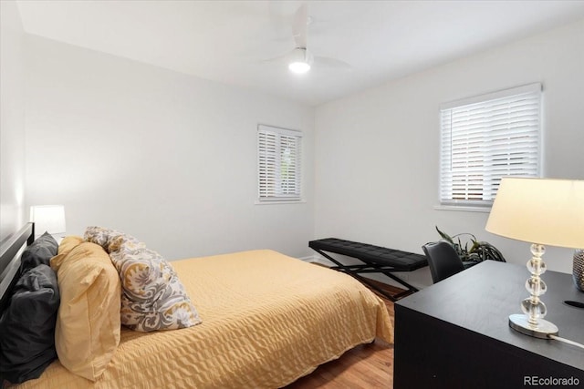 3739 W 46th Ave, Denver, CO 80211 - bedroom featuring wood finished floors and ceiling fan
