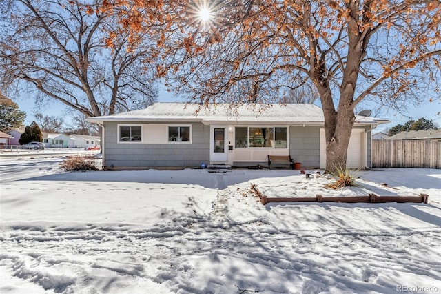 view of front of home featuring a garage