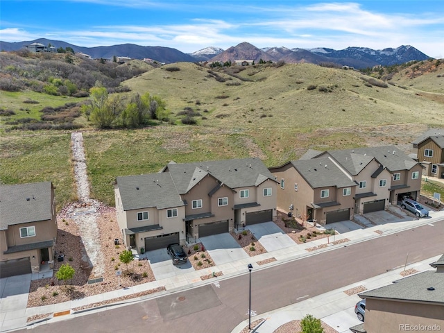5714 Villa Lorenzo Dr, Colorado Springs, CO 80919 - aerial perspective of suburban area featuring a mountain backdrop