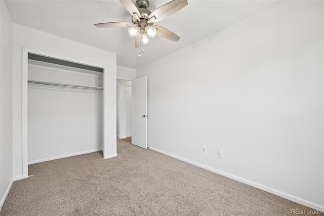 920 44th Avenue Ct Unit 30, Greeley, CO 80634 - unfurnished bedroom featuring carpet floors, a closet, and ceiling fan