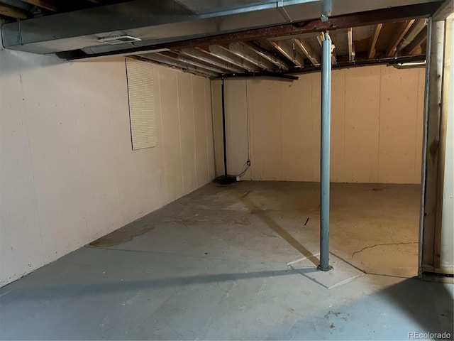 view of basement