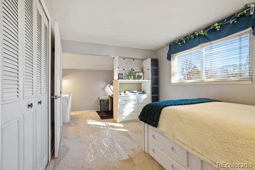 bedroom featuring a closet