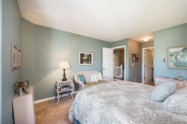 view of carpeted bedroom