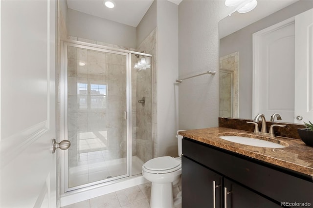 7606 S Valleyhead Ct, Aurora, CO 80016 - full bathroom featuring vanity and a shower stall