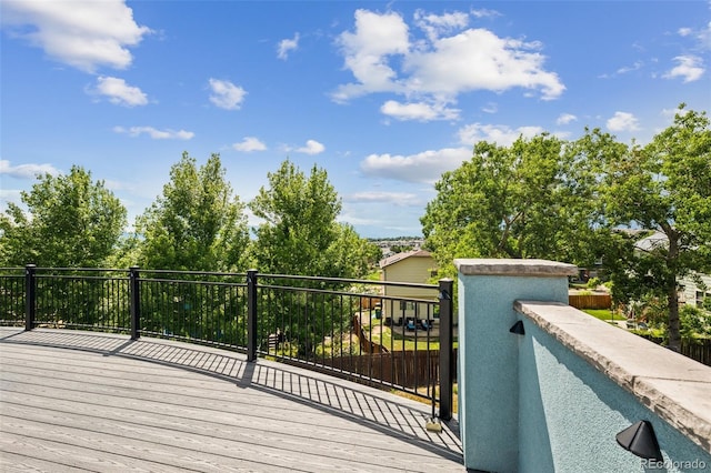6510 Packsaddle Ct, Colorado Springs, CO 80922 - view of wooden terrace