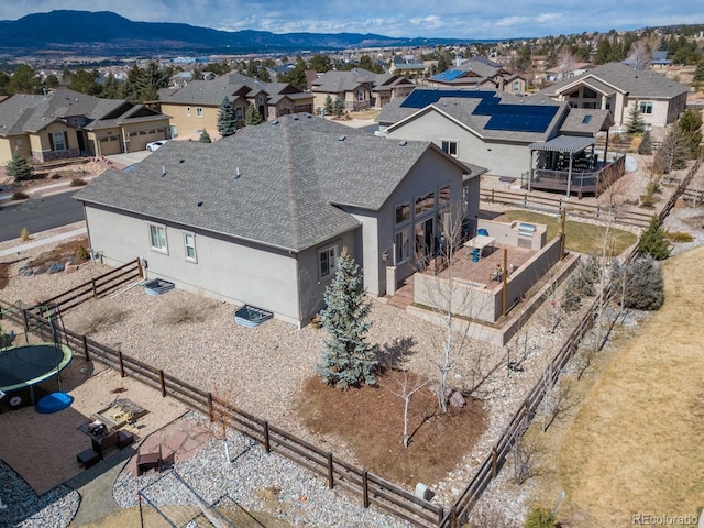 13833 Rivercrest Cir, Colorado Springs, CO 80921 - aerial perspective of suburban area featuring a mountain backdrop