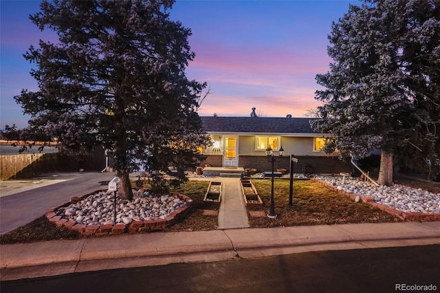 view of ranch-style home