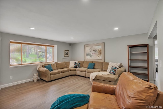 1540 Fawnwood Rd, Monument, CO 80132 - living room featuring baseboards, recessed lighting, and wood finished floors