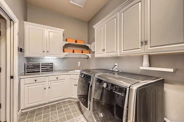 714 Skywalker Pt, Lafayette, CO 80026 - washroom with cabinet space and washing machine and clothes dryer