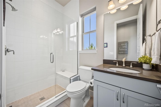 10401 Maplebrook Way, Highlands Ranch, CO 80126 - bathroom with a shower stall and vanity