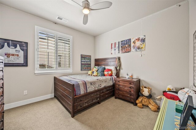10401 Maplebrook Way, Highlands Ranch, CO 80126 - bedroom with carpet and ceiling fan