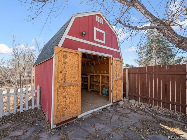 view of outdoor structure