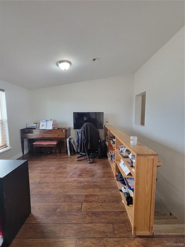 58117 E 42nd Dr, Strasburg, CO 80136 - office with dark wood-type flooring