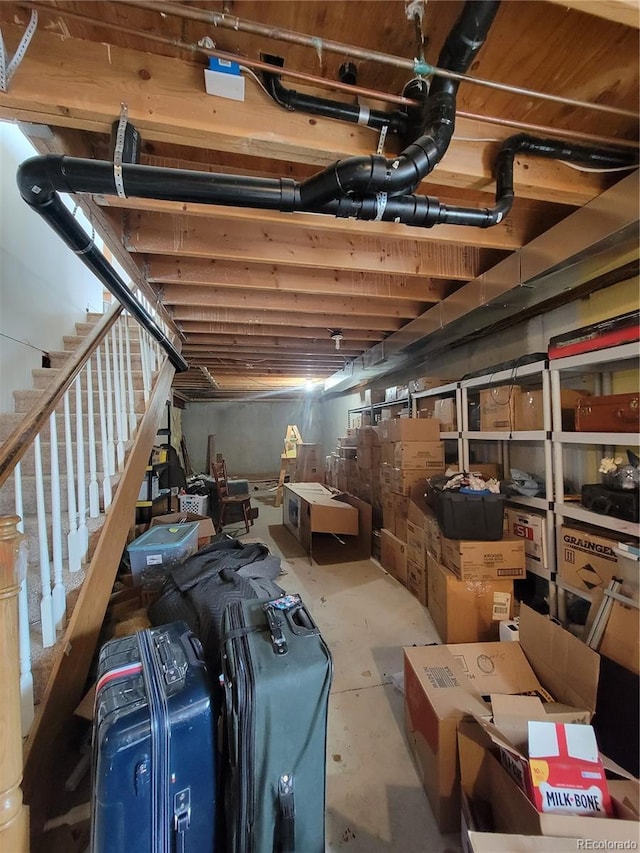 58117 E 42nd Dr, Strasburg, CO 80136 - unfinished basement with stairway