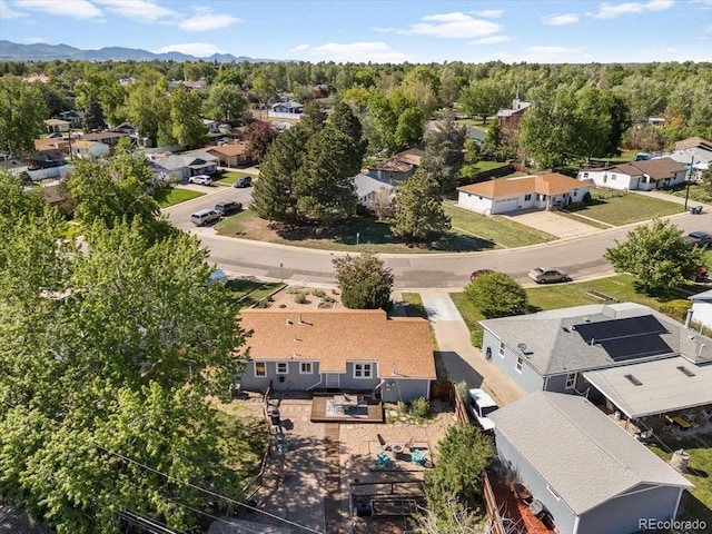 1568 S Osceola Way, Denver, CO 80219 - aerial view of residential area featuring mountains