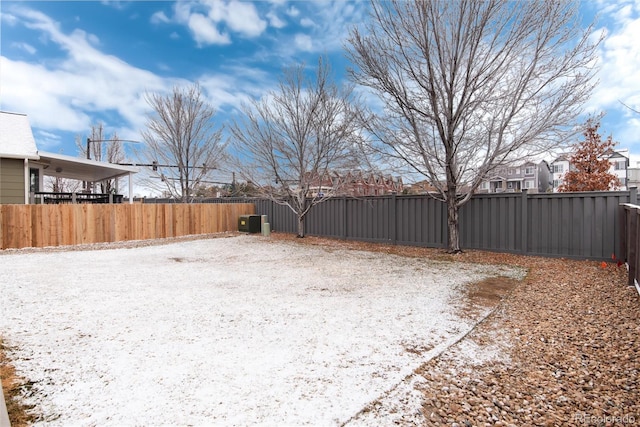 view of yard with fence private yard