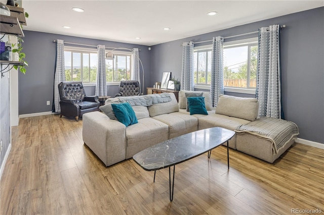 4647 W Dakota Ave, Denver, CO 80219 - living room with recessed lighting and light wood finished floors