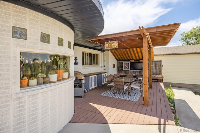 4647 W Dakota Ave, Denver, CO 80219 - deck with an outdoor hangout area and outdoor dining area