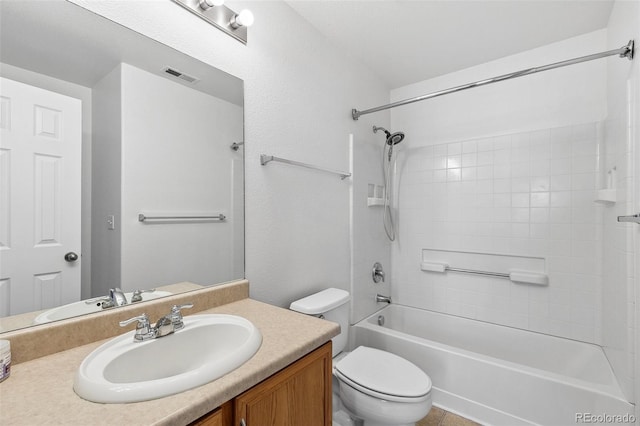 10578 Country Park Pt, Fountain, CO 80817 - full bathroom with toilet, vanity, and washtub / shower combination