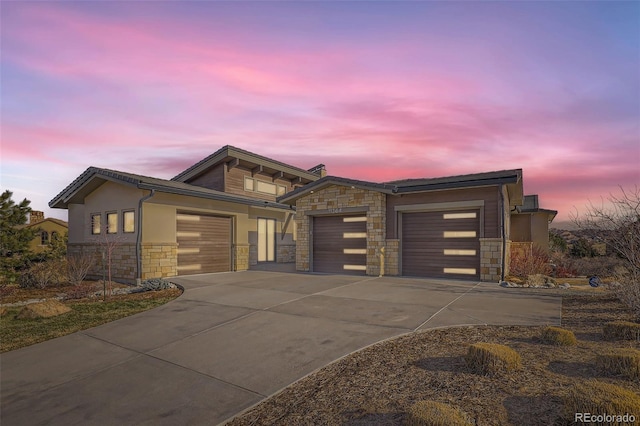 view of front of house featuring a garage