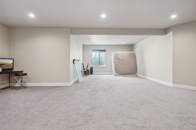 interior space featuring carpet floors