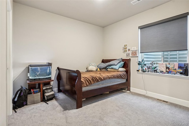 bedroom with carpet floors