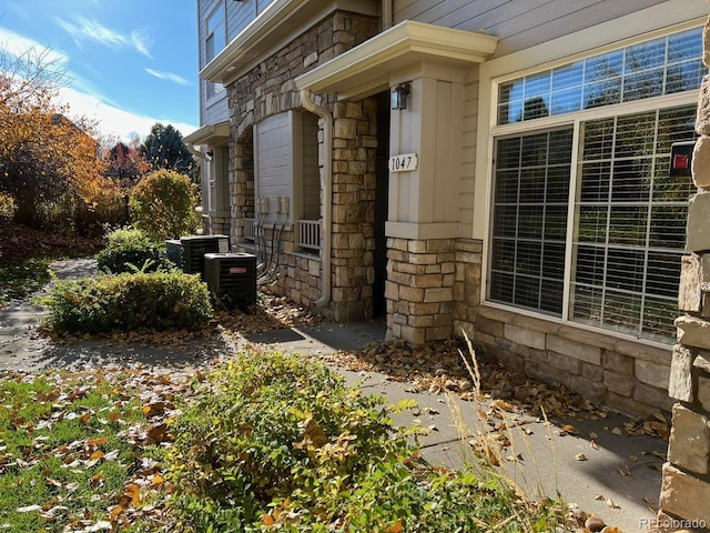 view of home's exterior featuring cooling unit