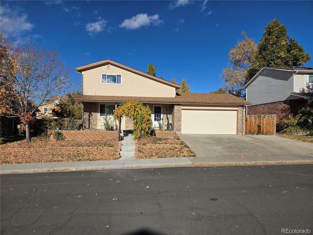 front of property featuring a garage