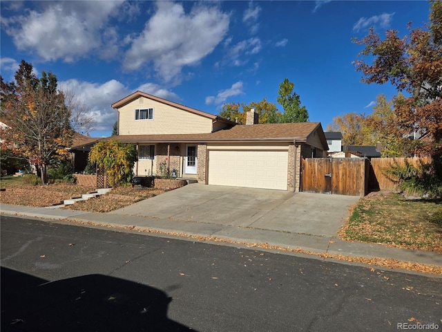 view of front of home featuring a garage