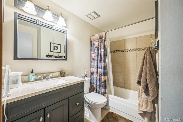 10462 Hoyt St, Westminster, CO 80021 - full bathroom featuring vanity, shower / tub combo, and tile patterned floors