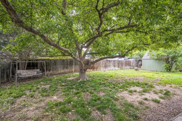 10462 Hoyt St, Westminster, CO 80021 - fenced backyard with a storage shed