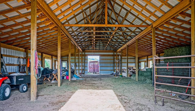 view of horse barn