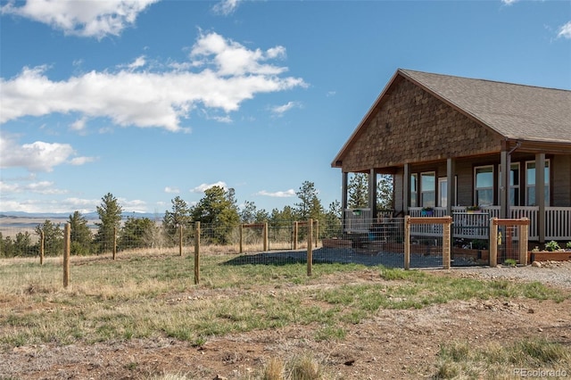 526 Wagon Wheel Rd, Hartsel, CO 80449 - view of yard featuring covered porch