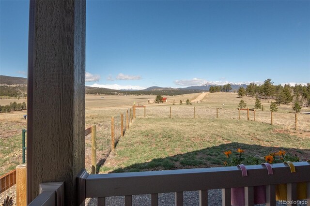 526 Wagon Wheel Rd, Hartsel, CO 80449 - view of yard featuring a view of countryside and a mountain view