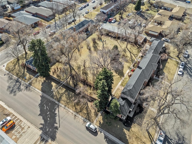 drone / aerial view with a residential view