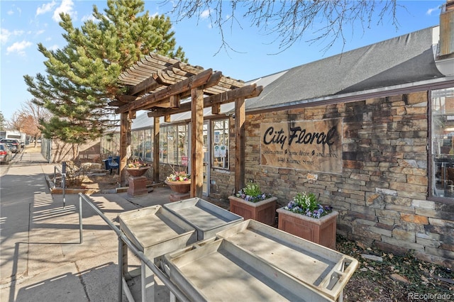 view of patio / terrace with a pergola