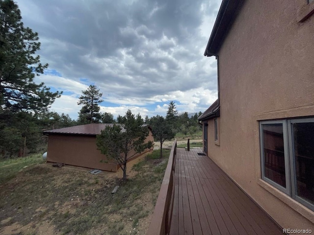 exterior space with a wooden deck