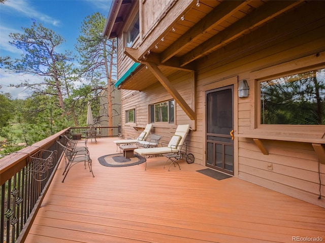 view of wooden deck