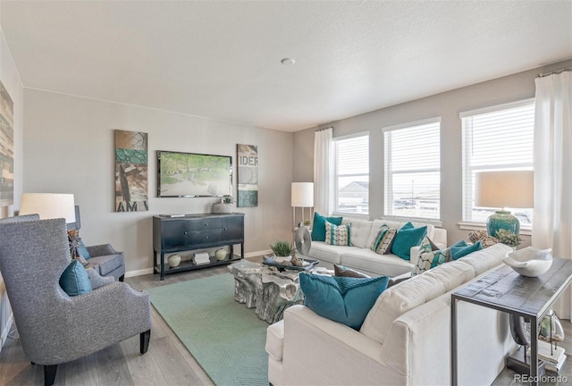 18150 Coppermallow Trl, Parker, CO 80134 - living area with wood finished floors and baseboards