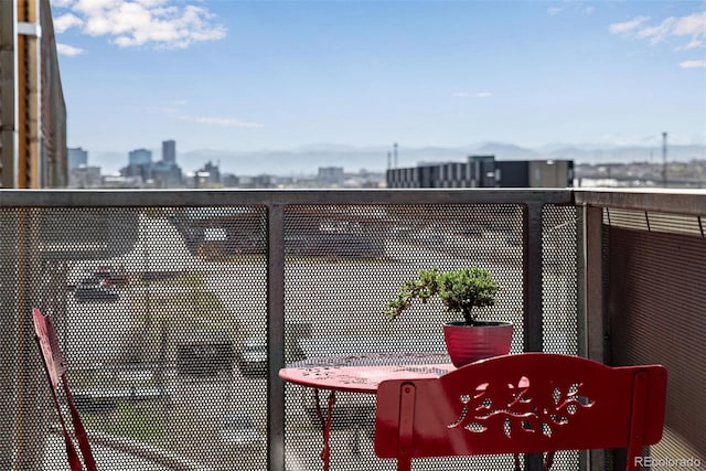 balcony featuring a view of city