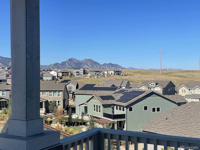 mountain view featuring a residential view