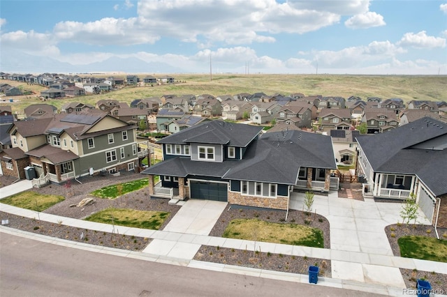aerial view featuring a residential view