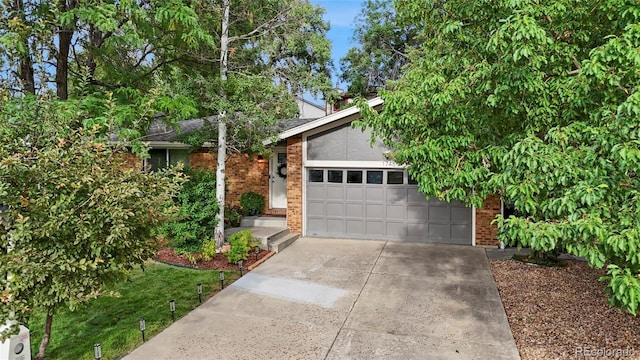 garage with driveway