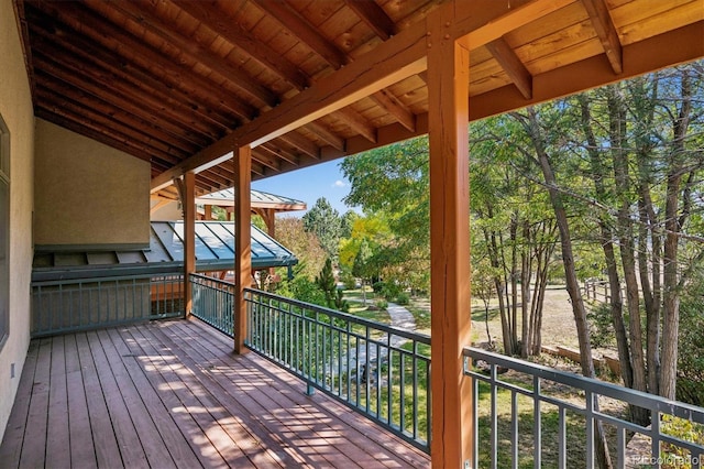view of wooden deck