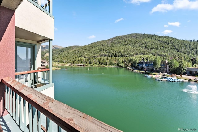 view of water feature featuring a mountain view