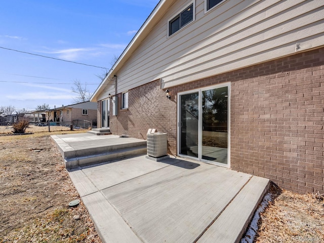 view of patio / terrace featuring central AC